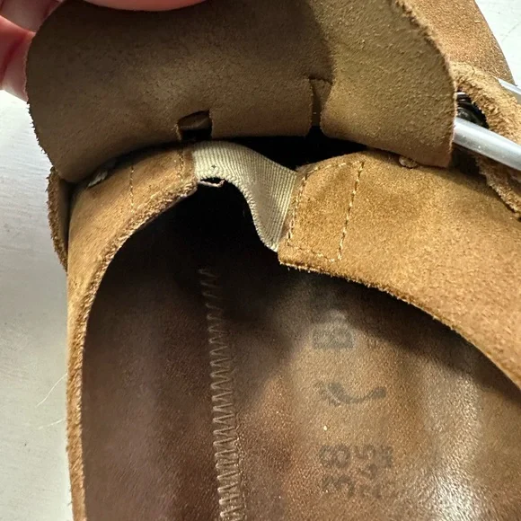 Birkenstock Buckley Brown Suede Slip-On Loafers with Buckle - Picture 11 of 15